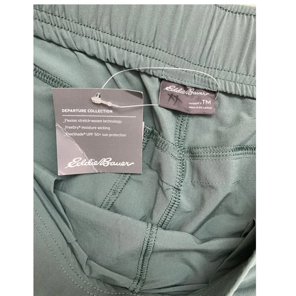 Eddie Bauer Departure Collection Pants Womens Tall Medium Sage Green UPF 50 NWT - Picture 3 of 5